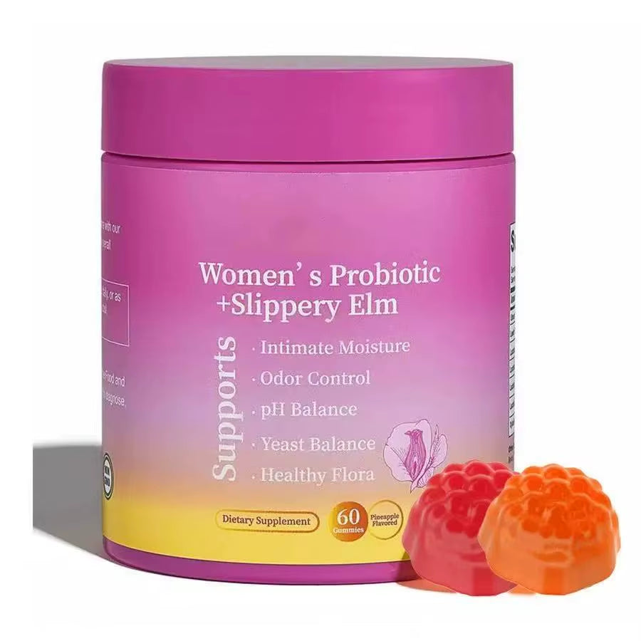 Best Price New 2 in 1 Womens Probiotics and Slippery Elm Woman Vaginal Probiotic Gummy Women'S Probiotic Gummies