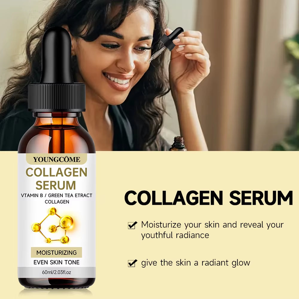 Collagen Serum Wrinkle Removal Dark Corrector Lifting Firming Exfoliating anti Aging Whitening Skin Care Boosts Elasticity