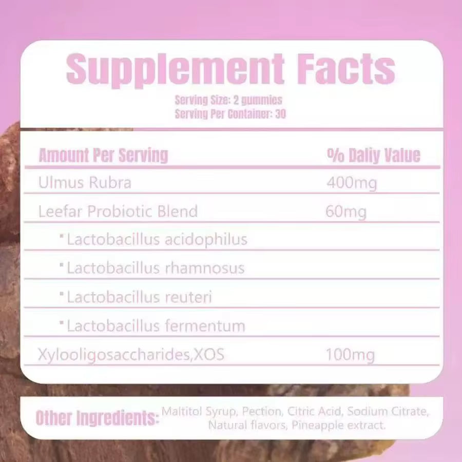 Best Price New 2 in 1 Womens Probiotics and Slippery Elm Woman Vaginal Probiotic Gummy Women'S Probiotic Gummies